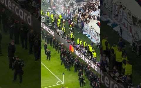 Crowd scene from the UEFA Champions League Final 2026 short-form event diary in Budapest